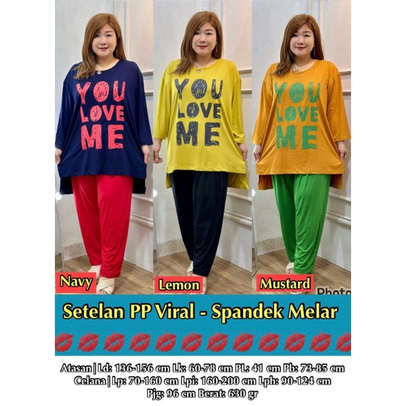 FINA BIG SIZE - SETELAN PP VIRAL SUPER JUMBO SPANDEK MELAR