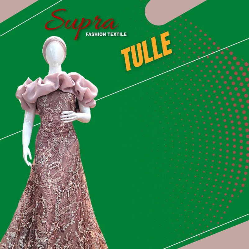 New Tulle Bordir Eksklusif/tulle bordir payet