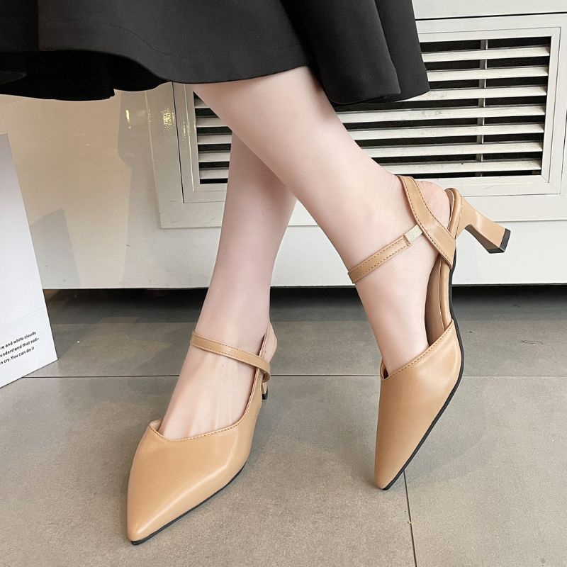 RYX - Giode Matte Sepatu Heels Slip On Wanita Fashion Casual / Kantoran / Pesta - Ori Import