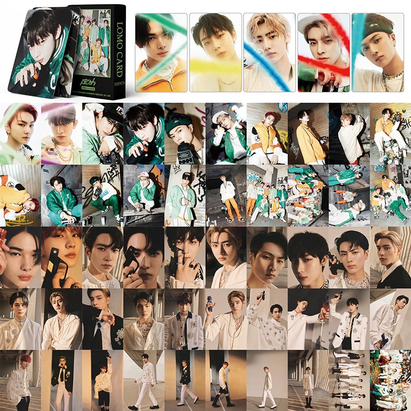 55pcs/box ENHYPEN photocards 定め DIMENSION : 閃光 Album LOMO card Postcard (READY STOCK)