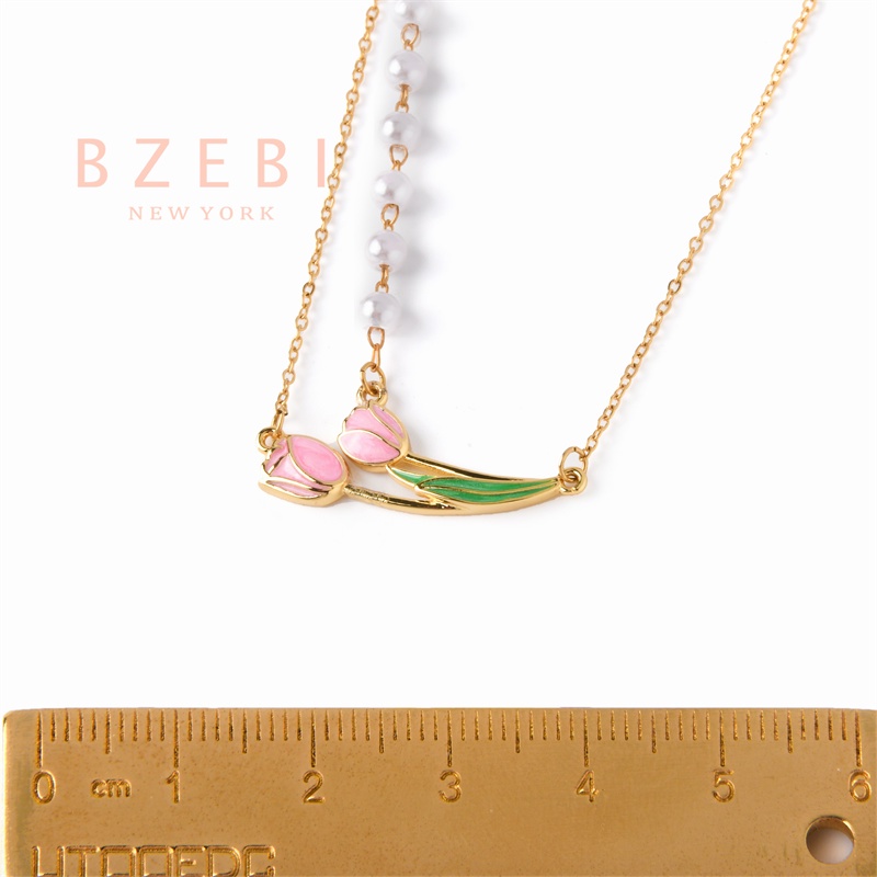 Bzebi Kalung Emas 18k, Kalung Baja Titanium, Kalung Liontin Berlian, Anti Karat, Aksesoris Fashion Wanita Perhiasan Gaya Korea, Hadiah Ulang Tahun Dengan Kotak Eksklusif 1126n