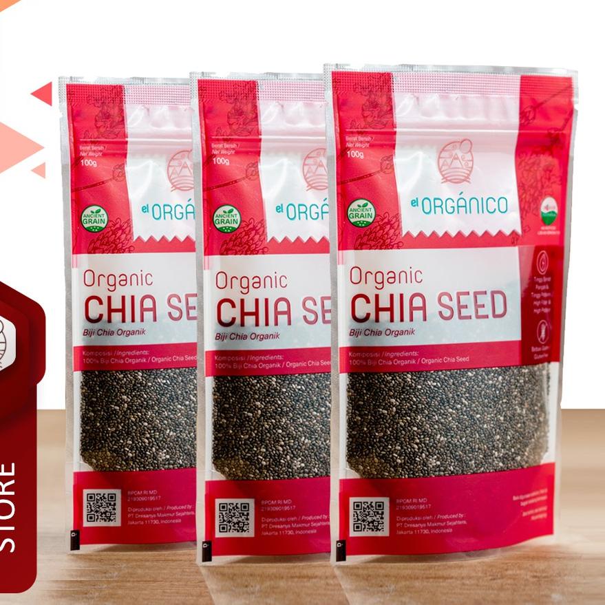 

♫ Chia Seed Organic El Organico 100gr (Triple Pack) ♜