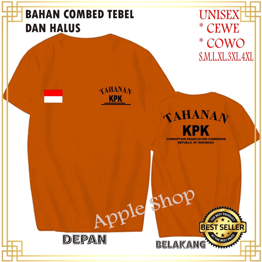 APP Kaos TAHANAN KPK BENDERA Kaos Murah /Pakaian Pria pakaian Wanita Best Seller