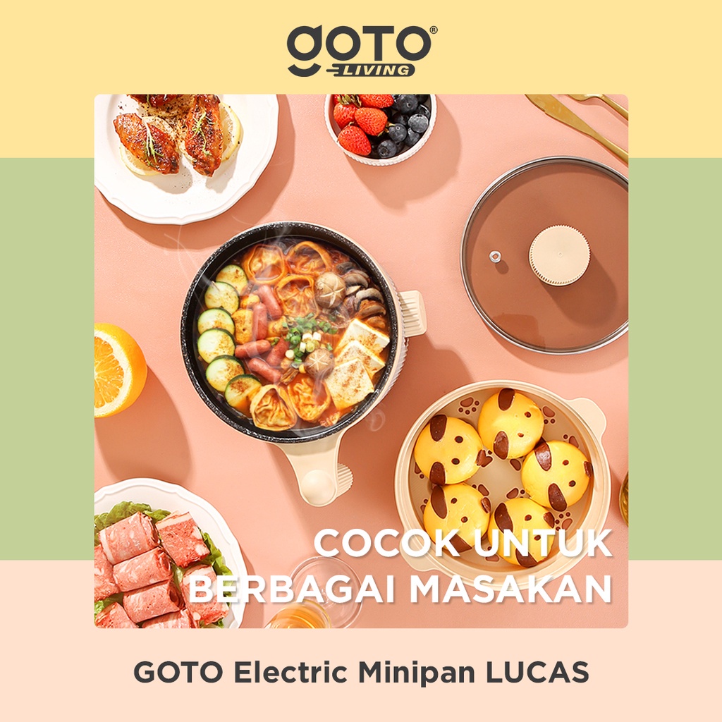 Goto Lucas Panci Listrik Mini Fry Pan Hotpot Elektrik Kukus Serbaguna