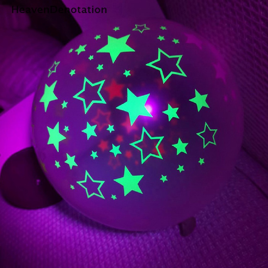 [HeavenDenotation] 10pcs Neon Glow Balon Neon Dot Bintang Warna-Warni Bercahaya Balon HDV