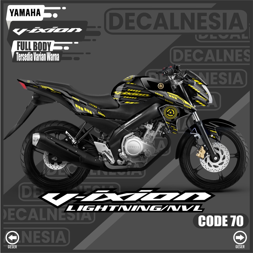 Sticker Decal Vixion Lightning NVL Full Body Stiker 2012 2013 2014 2015 simple Motor Yamaha Variasi 