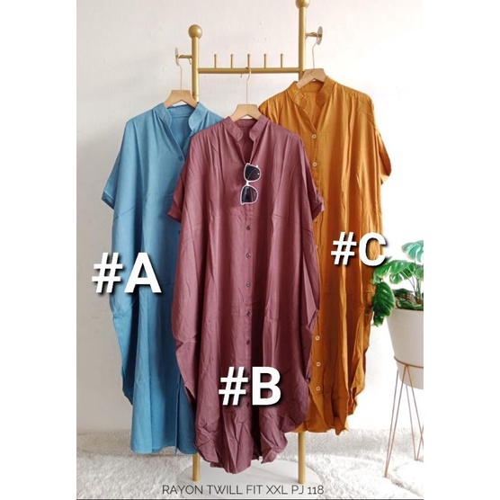 LONG DRESS KALONG RAYON TWILL FIT XXL / DRESS WANITA / BAJU RAYON / DRESS BUSUI / FASHION KEKINIAN /