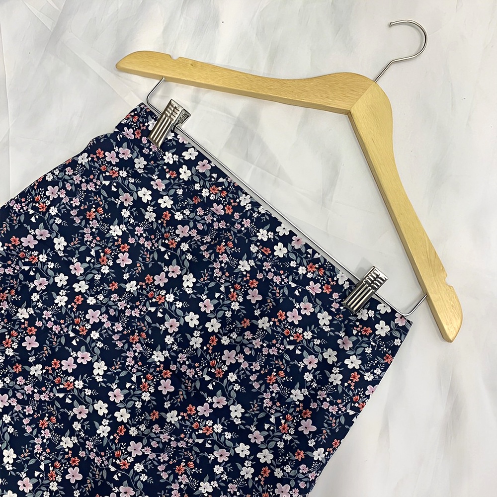 FLORAL SKIRT A LINE PREMIUM / ROK FLORAL KOREAN STYLE CRINKLE WOLFIS MAXI MOTIF BUNGA PITA / OOTD HIJAB KOREA STYLE