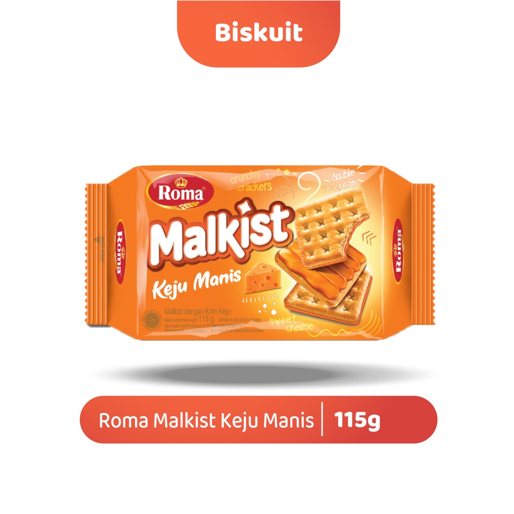 

Roma Malkist Keju Manis @115 Gr