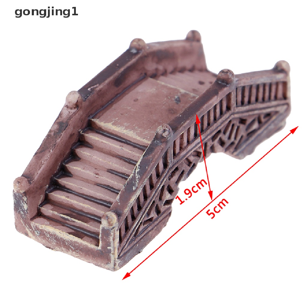 GGG 1PC Mini Bridge Home Ornaments Figurines DIY Aquarium / Dollhouse Decoration ID