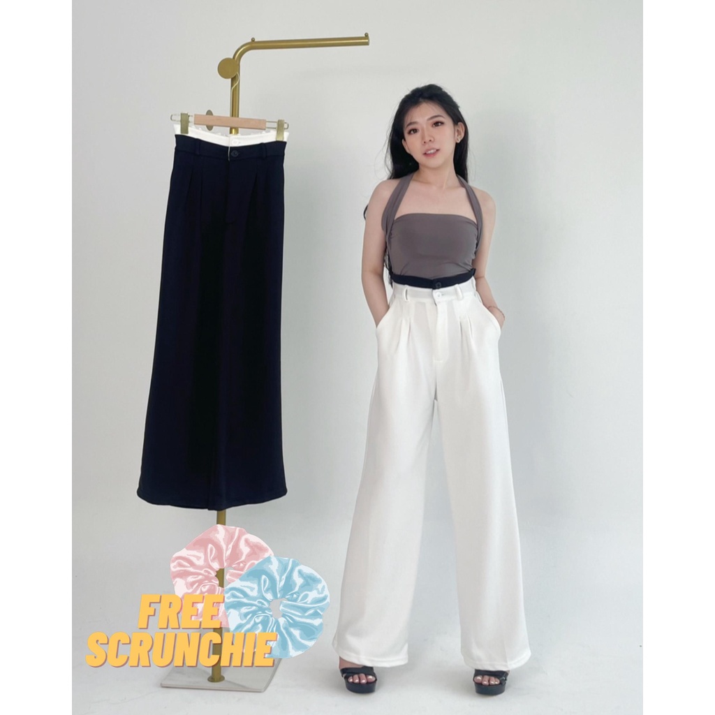 1998 HITAM BKK STYLE KULOT NEW CELANA KULOT SCUBA PREMIUM | HIGHWAIST PANTS CULLOTE | CELANA PANJANG JUMBO