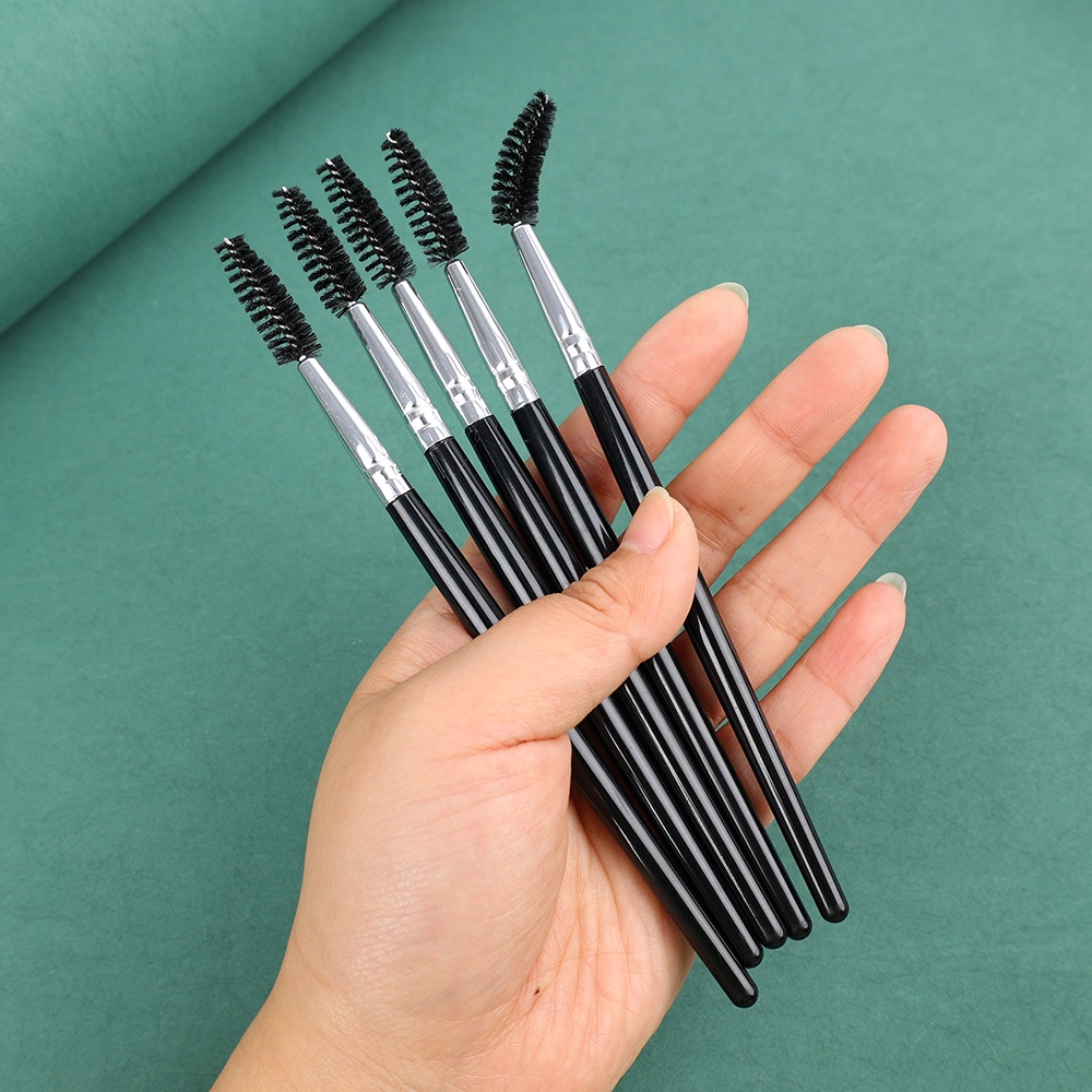 Sikat Bulu Mata Spiral Batang Panjang Brush Makeup Profesional/Sisir Alis Kepala Sikat Tekuk Portable/Alat Makeup Kecantikan