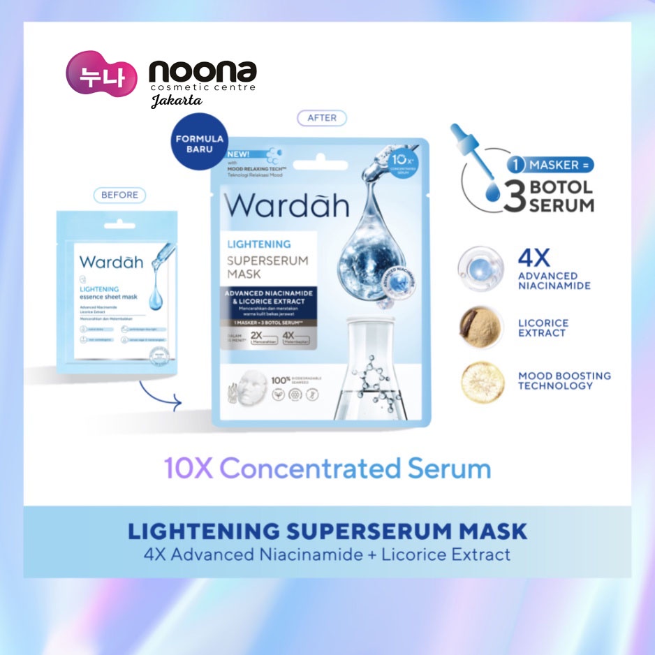 WARDAH SUPER SERUM MASK X2 C-DEFENSE &amp; PERFECT BRIGHT