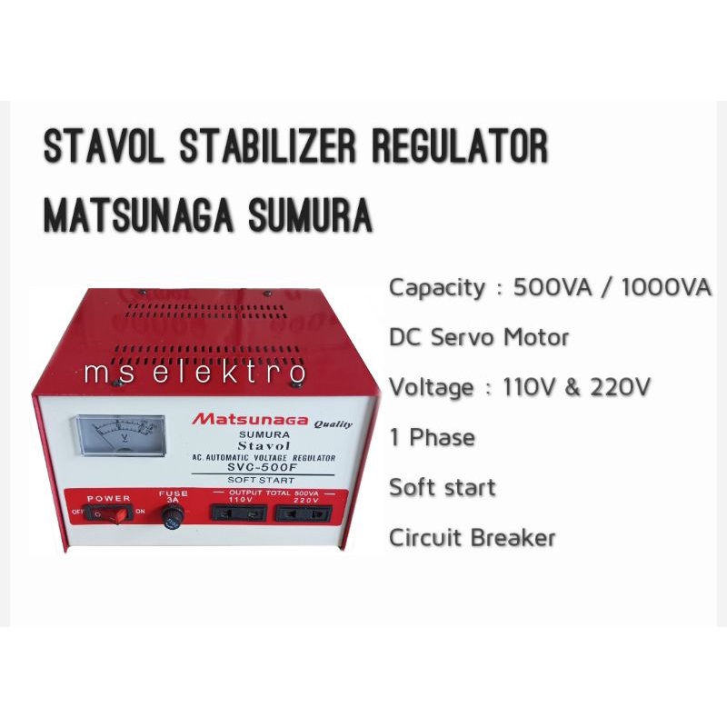 Jual Stavol Stabilizer Matsunaga Sumura Power Regulator Va Va