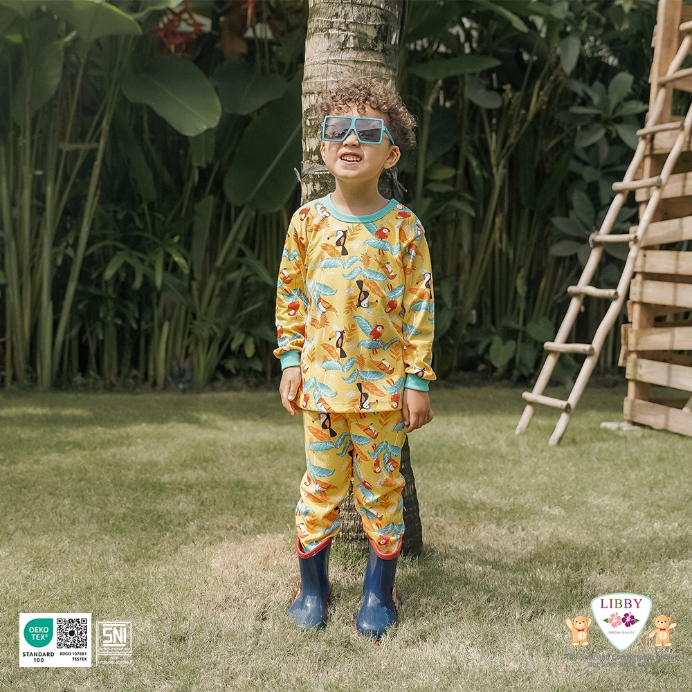 LIBBY Baby Setelan Oblong Panjang - Celana Panjang Bayi Tree House SML BESAR &amp; KECIL