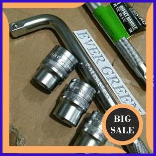 perkakas Gagang Stang dan Mata Kunci Sok 4 pcs TEKIRO Kunci Shock no. 19 22 24 ..sedia Tre