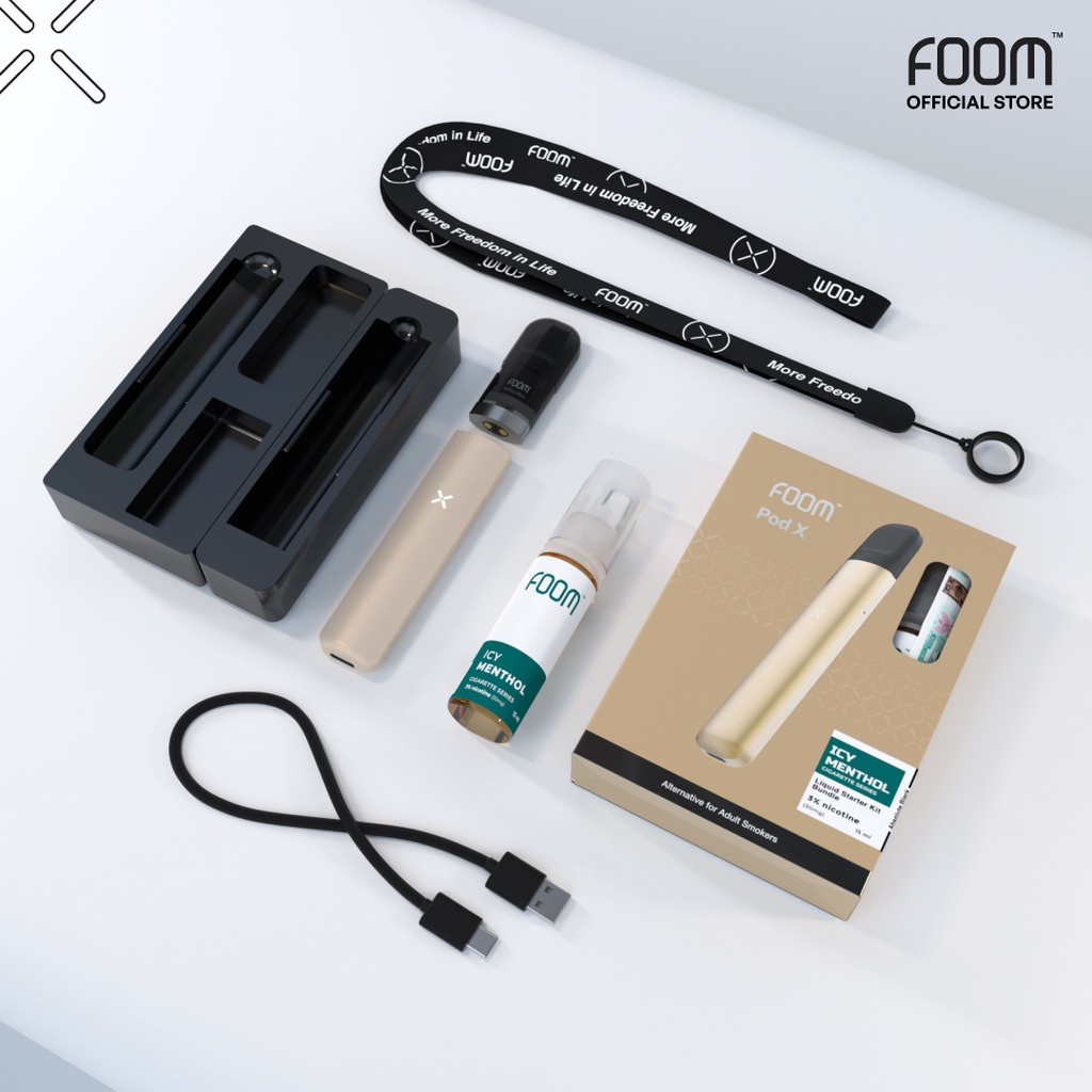 FOOM POD X BUNDLING LIQUID (BRILLIANT GOLD ICY MENTHOL 15ML)