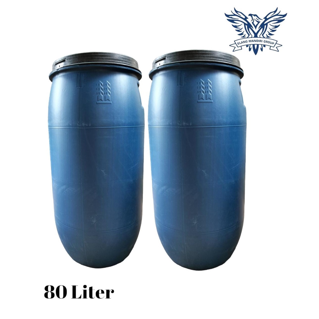80Liter TEMPAT SAMPAH / Tong Air Biru/ Tong Komposter Biru Serbaguna TEBAL &amp; KUAT 80L (termasuk Tutup)