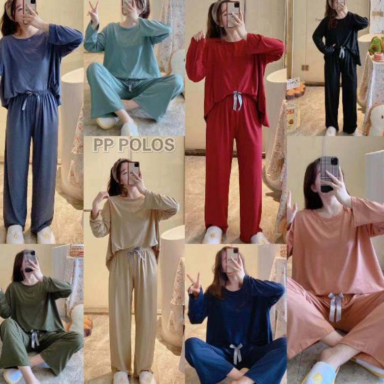 TERPERCAYA PIYAMA PP BAJU TIDUR WANITA IMPORT/piyama baju tidur bts/ONESET POLOS