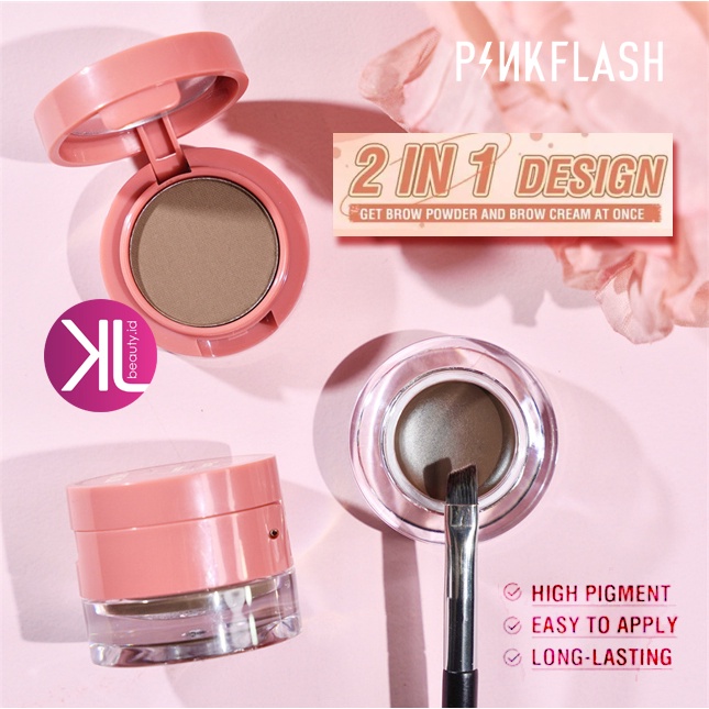 PINKFLASH 2-in-1 Eyebrow Cream &amp; Powder Gel pomade E22