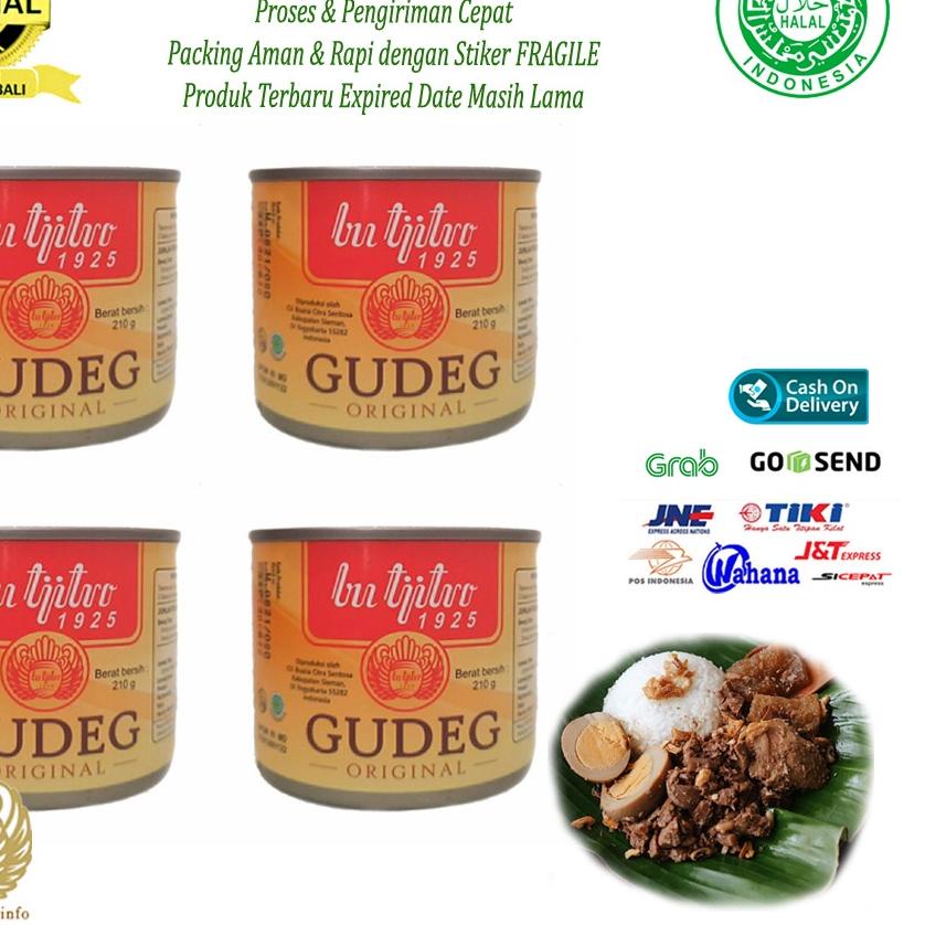 

☈ Gudeg Kaleng Bu Tjitro Original Paket Hemat Special Promo - Isi 4Pcs ۝