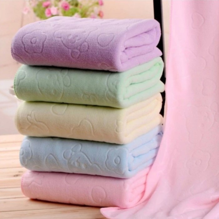 Handuk Mandi Warna PREMIUM MICROFIBER 70x140cm Travel Towel SuperSerap