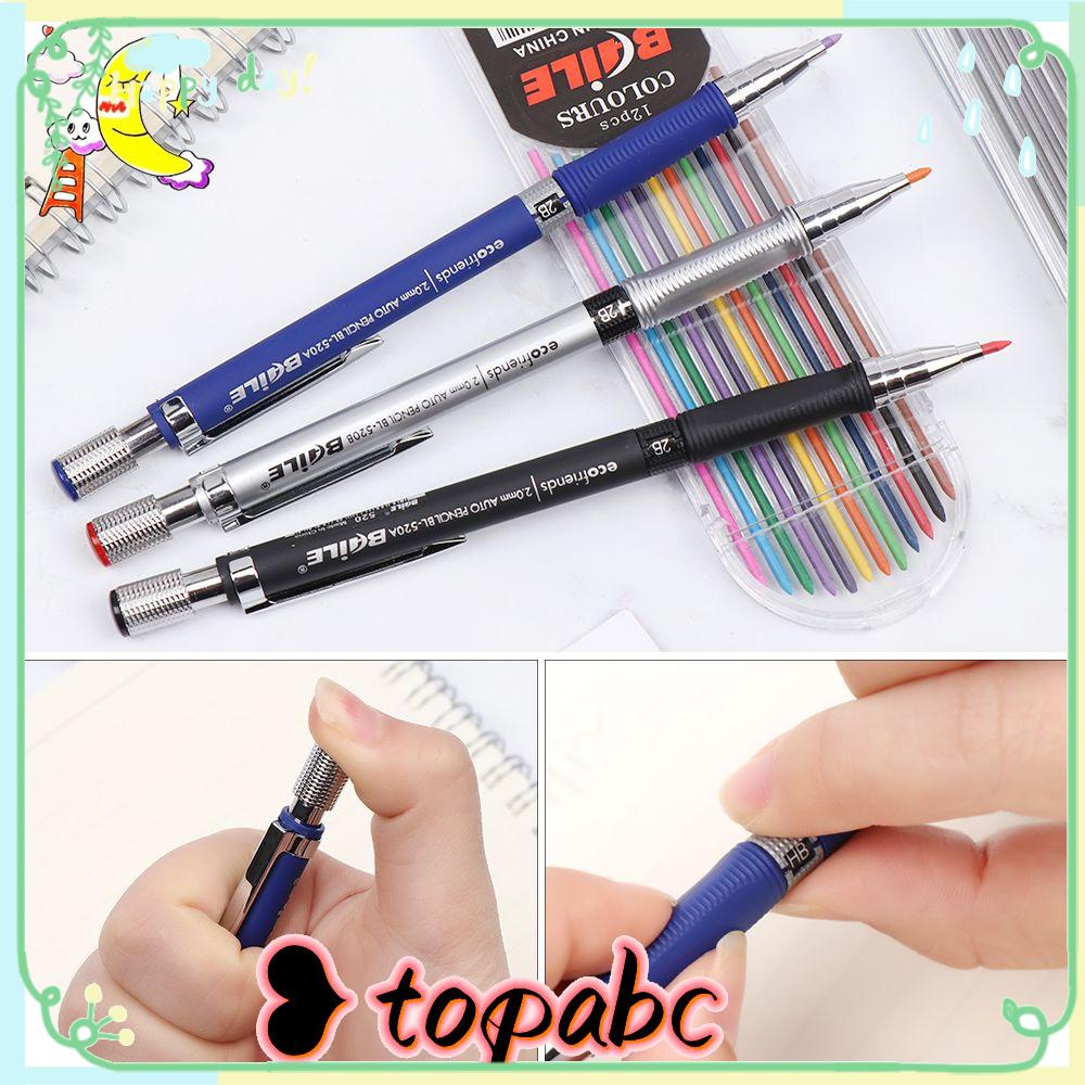Top Mekanik Pensil Multicolor Alat Tulis Halus Refill Otomatis