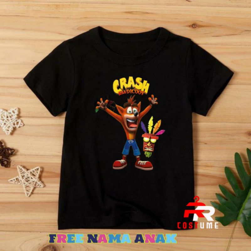 CRASH BANDICOOT BAJU ANAK KAOS ANAK CRASH BANDICOOT