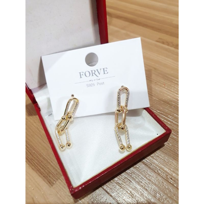 Anting Silver925 Perak Mata kilau Anti Karat anti alergi anting Zircone premium berlian kilap N509