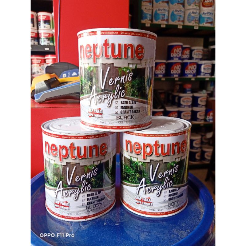 NEPTUNE VERNISH ACRYLIC CAT BATU ALAM 1LTR
