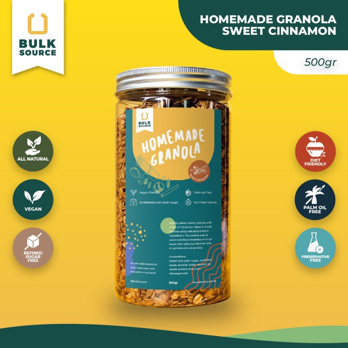 

Homemade Granola Sweet Cinnamon 500gr