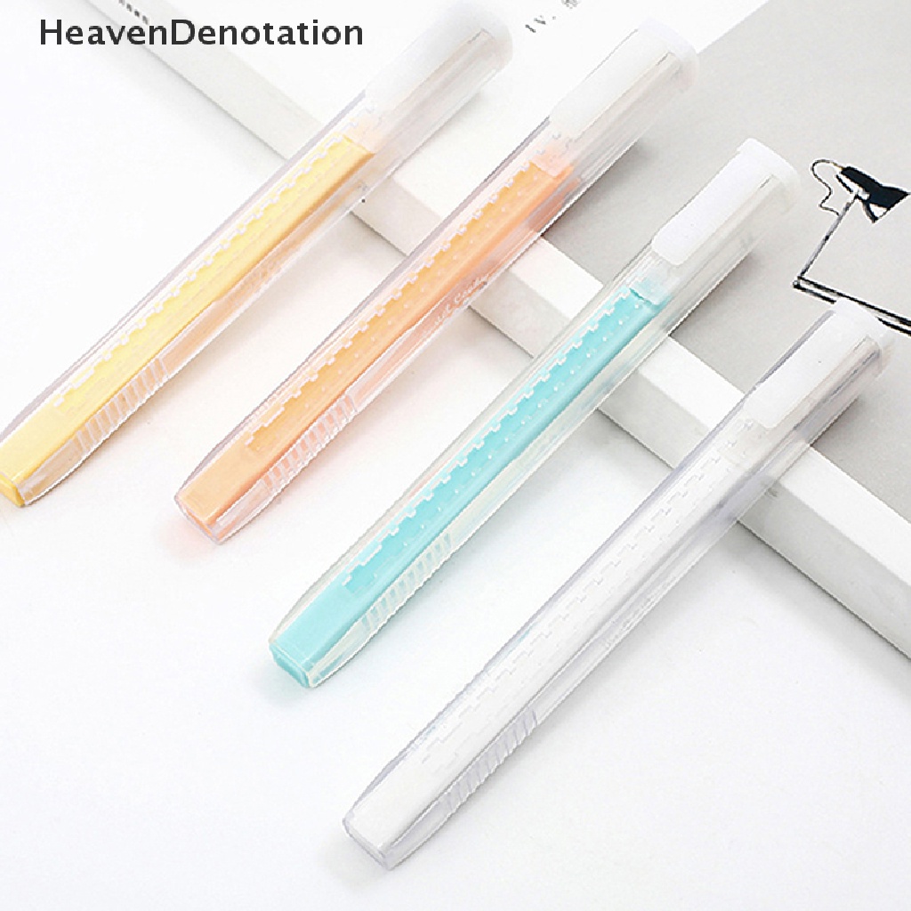 [HeavenDenotation] Kreatif Pen-Berbentuk Ditekan Ditarik Pensil Penghapus Detail Erasing Art Eraser Replaceable Refill Paing Perlangkapan Penghapus Karet Wrig Bebas Debu HDV