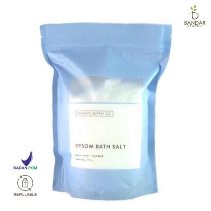 NEW ORGANIC SUPPLY CO - EPSOM BATH SALT 1KG FOOD GRADE / GARAM INGGRIS LIMITED EDITION