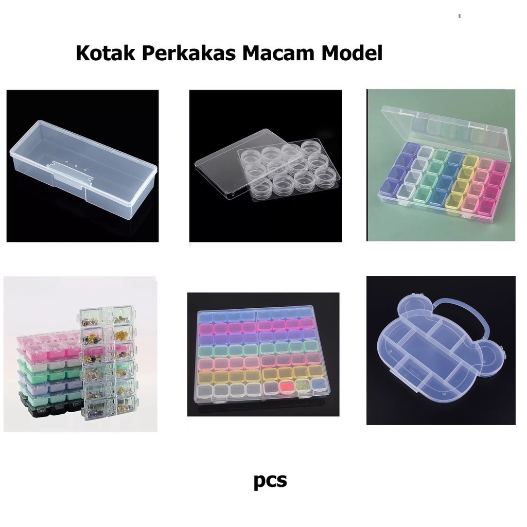 Kotak Perkakas Sekat/ Organizer Box/Kotak Serbaguna Macam2 Model Harga/Pcs