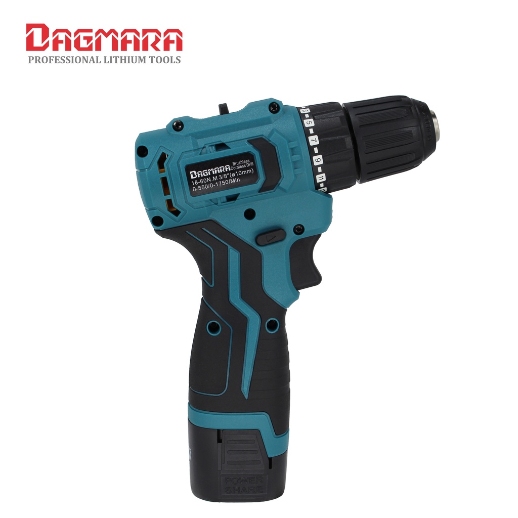 DAGMARA 18V Brushless Cordless Drill Set Mesin Bor Tangan Tanpa Kabel