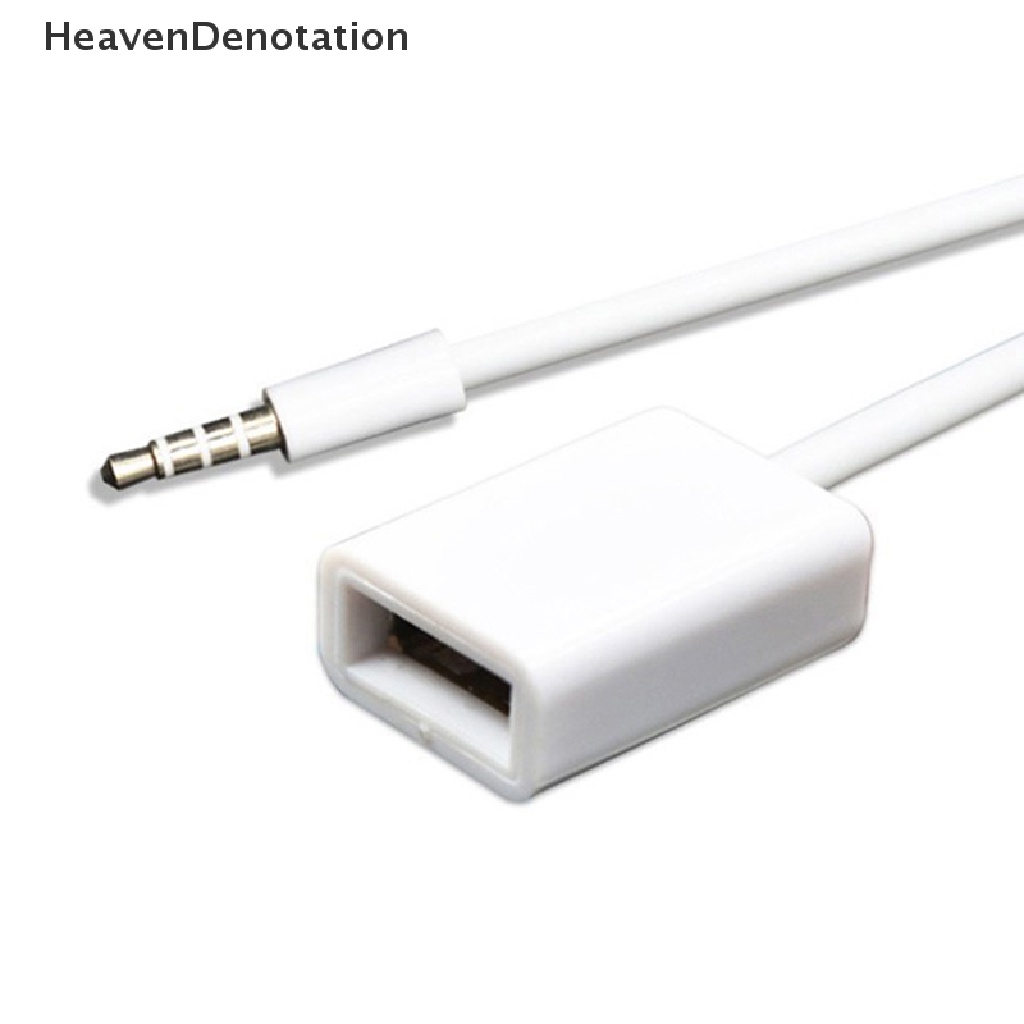 [HeavenDenotation] Kabel Audio AUX Mobil 3.5mm Ke Kabel Audio USB Untuk Bermain Musik Kabel Audio Mobil HDV