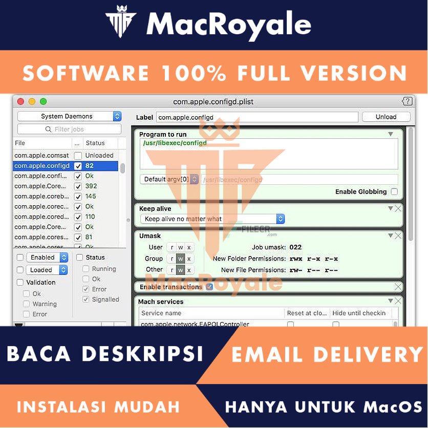 [MacOS] LaunchControl Full Version Lifetime Full Garansi