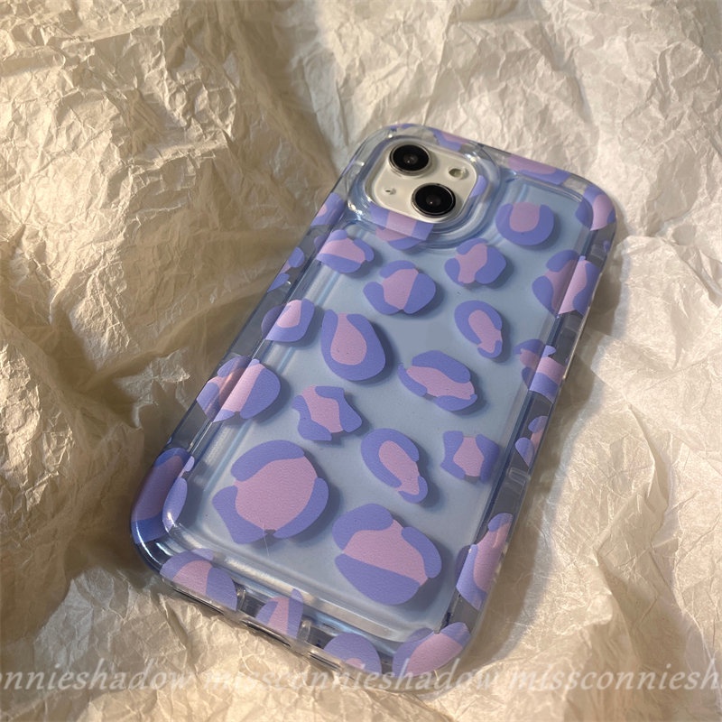 Casing Redmi Note10 Note11 10s 9 11 11s Note9 Note10 Note10s Redmi A1 10A 10 9T 9A 9C NFC Ins Fashion Ungu Motif Leopard TPU Shockproof Airbag Transparan Silicon Case