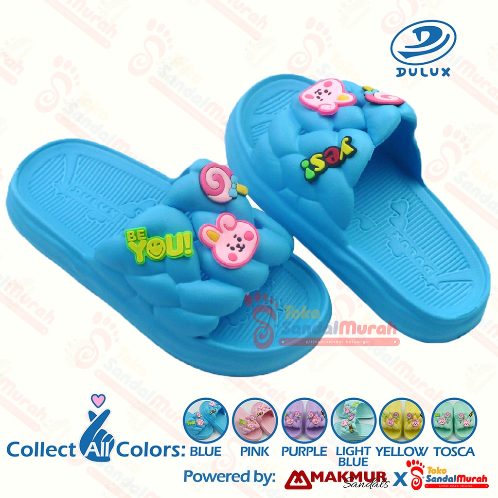 Toko Sendal Murah - Sandal Slop Karakter BT21 Uk 25-30 / Sandal Slop Anak Nyaman / Sandal Anak Kartun Kookie / Sandal Ringan Anak Anti Slip / Sandal Anak Bahan Tebal / [ Toko Sendal Murah M 525 D ]