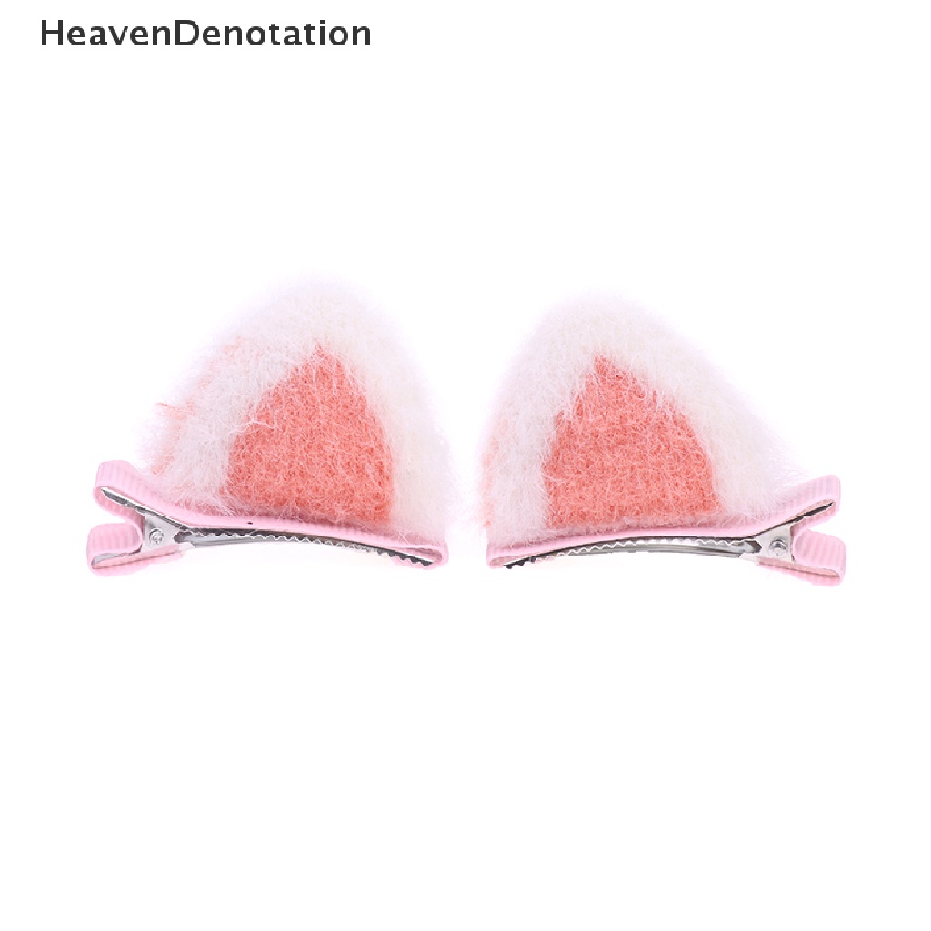 [HeavenDenotation] Jepit Rambut Telinga Kelinci Kucing Mewah Hair Clip Aksesoris Rambut Anak Manis Ornamen HDV
