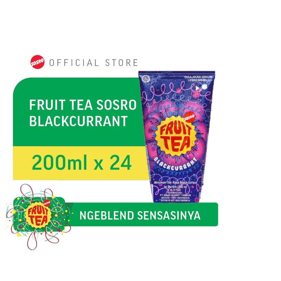

♩ Fruit Tea Sosro BlackCurrant Genggam 200 ml isi 24 pcs ♥