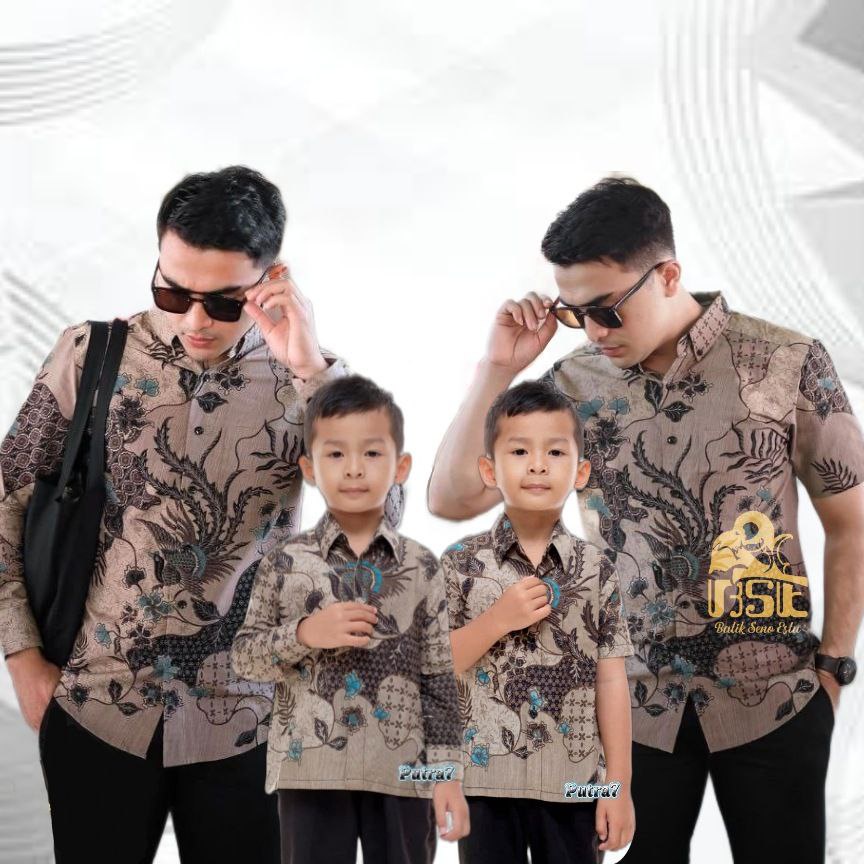 Batik Couple Ayah Dan Anak Laki Laki Modern/kemeja batik pria lengan panjang/Batik pria lengan panjang/Batik pria Lengan pendek/Batik anak laki laki/kemeja batik anak laki laki modern