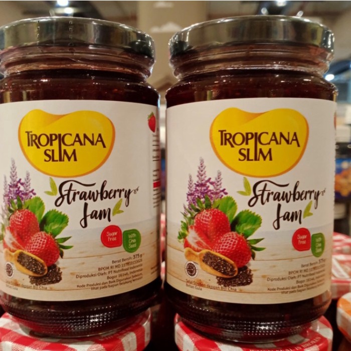 

Tropicana slim jam strawberry 375gr jar