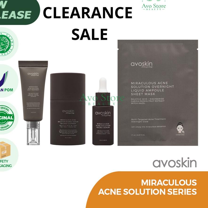 ♩ Avoskin Miraculous Acne Solution Series  WH SALE [ Eksfoliasi / Exfoliating / Acne Care / Anti Agi
