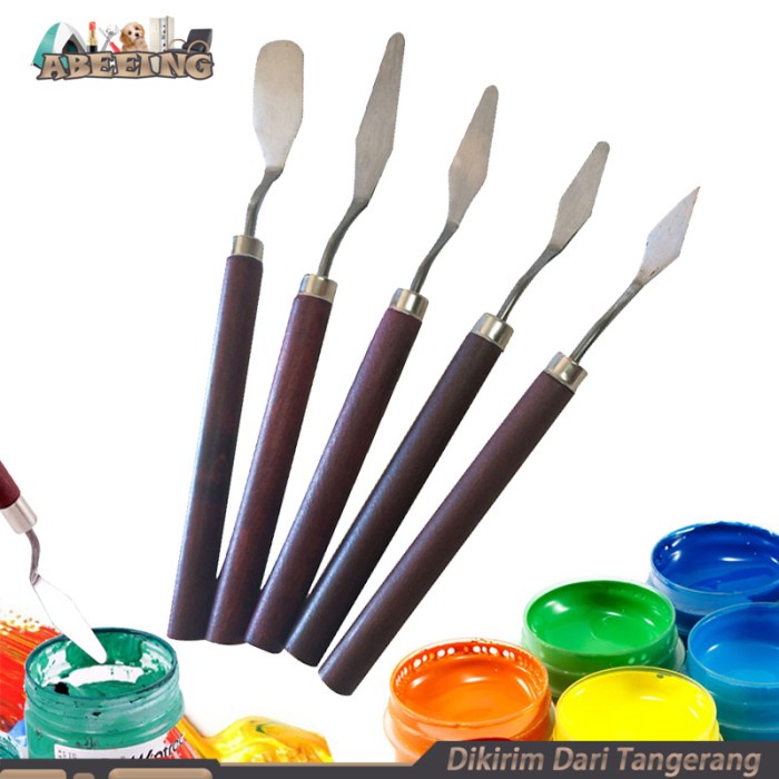 

Terlaris 5Pcs Pisau Palet Lukis Set Painting Knife Palette Knife