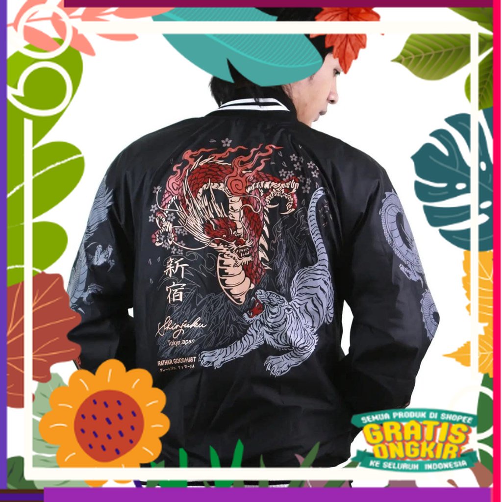 Sukajan - Sukajan Murayama - Jaket Varsity - varsity Sukajan - Sukajan Printing - jaket bomber pria 