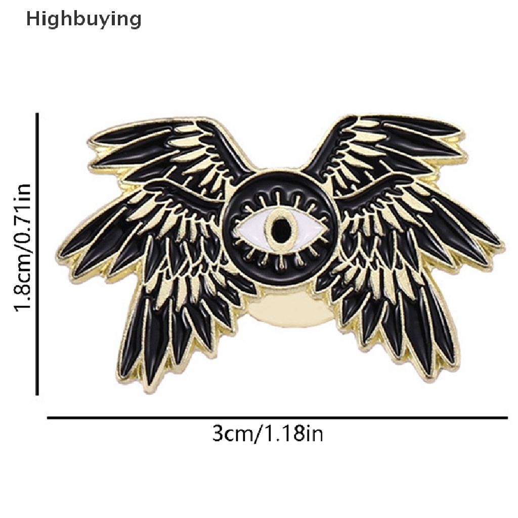 Hbid Mata Horus Seraph Sayap Enamel Lencana Bros DIY Ransel Kerah Lapel Pin Pesta Perhiasan Aksesoris Glory