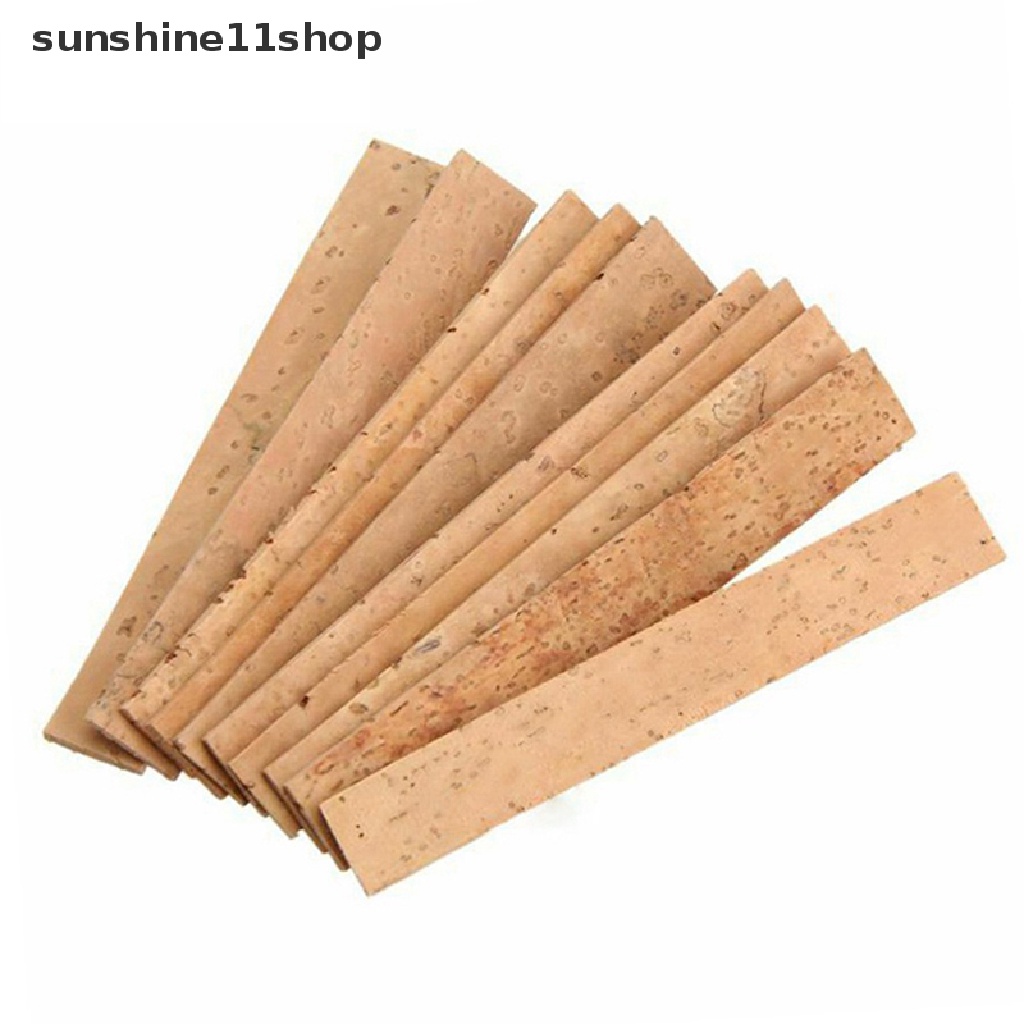 Sho 3/10Pcs 81x11x2MM Clarinet Cork Joint Gabus Lembaran Saxophones Neck Joint Sheets N