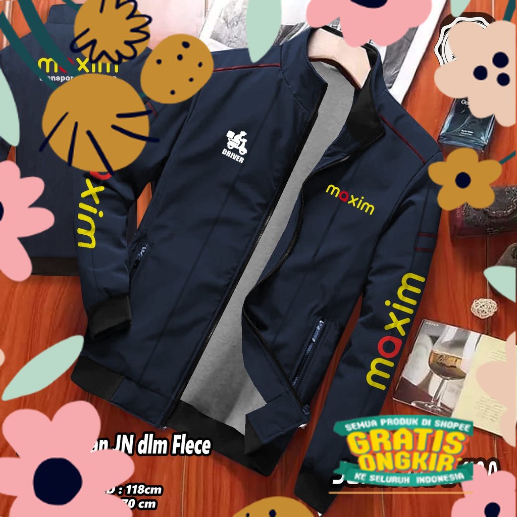 JAKET DRIVER MAXIM WINTER RUBBY PRIA WANITA MODEL BOLAK BALIK PARASUT / batik jawa