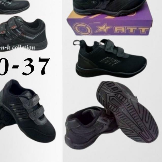 ❆ SEPATU SEKOLAH PRO ATT LST 931 ATT OR hitam polos, SEPATU SEKOLAH TK SD ➦